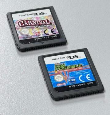 2x Game Nintendo DS spel spelletje - Carnival + Kim Possible beschikbaar voor biedingen