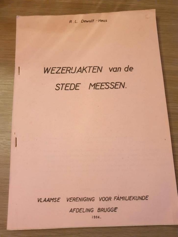 MESEN Wezerijakten van de stede Meessen., Livres, Histoire & Politique, Utilisé, Enlèvement ou Envoi