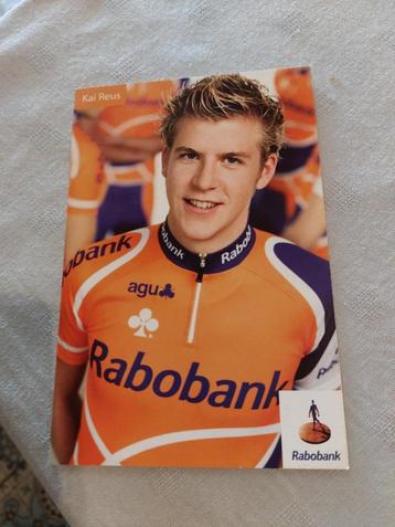 Wielerkaart :Kai Reus / Rabobank beschikbaar voor biedingen