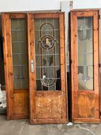 Oude deuren met loodglas opknapper, Antiquités & Art, Antiquités | Autres Antiquités, Enlèvement ou Envoi