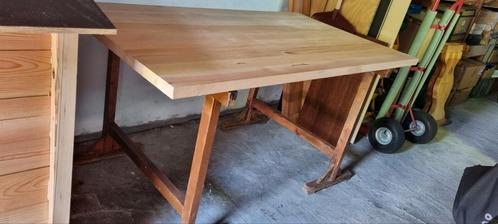 tafelblad massief dik natuurhout, geschaafd, geschuurd, Huis en Inrichting, Complete eetkamers, Gebruikt, Ophalen