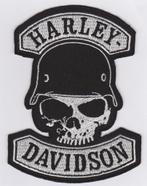 Harley Davidson Skull stoffen opstrijk patch #1, Verzenden, Nieuw