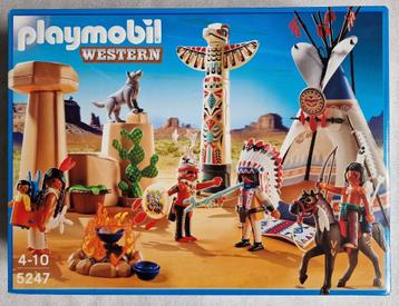 Playmobil western 5247 2012 indianenkamp sealed disponible aux enchères