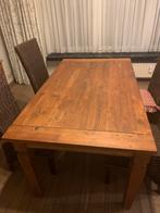 Eettafel teak met 4 stoelen, Enlèvement, Comme neuf