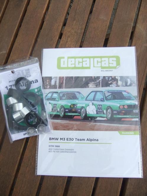 1/24 DECALS BMW M3 E30 TEAM ALPINA DTM 1988, Hobby & Loisirs créatifs, Voitures miniatures | 1:24, Neuf, Voiture, Autres marques