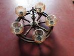 Luster met hout, Huis en Inrichting, Lampen | Kroonluchters, Ophalen, Zo goed als nieuw, Hout