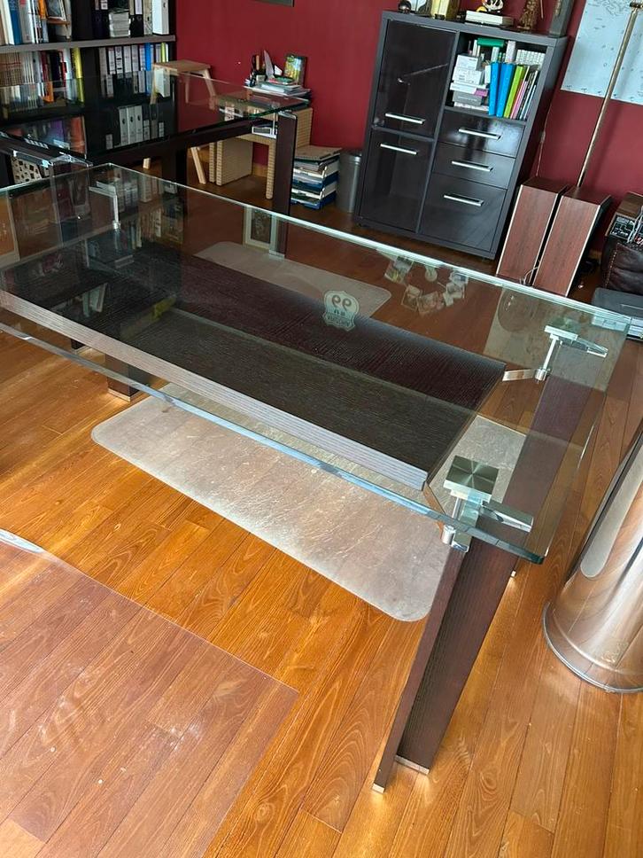 Table plateau en verre, Huis en Inrichting, Tafels | Eettafels, Zo goed als nieuw, Glas, Ophalen