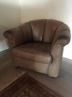 Fauteuil in buffel leder, Huis en Inrichting, Ophalen, Minder dan 75 cm, Leer, Zo goed als nieuw
