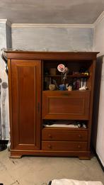 Kleren kast met bureau en legplanken + 1 persoonsbed, Ophalen, Kast