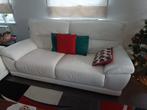 Twee witte leren banken Château d'Ax. 3 en 2 stoelen, Ophalen, Gebruikt, 150 tot 200 cm, Rechte bank