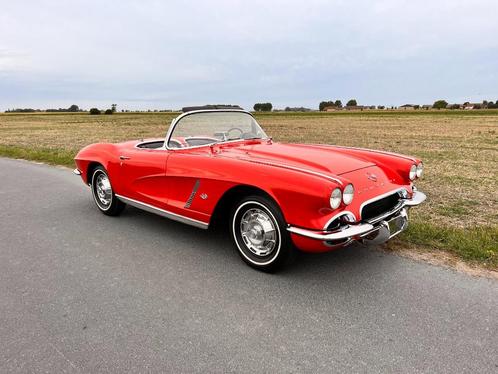 Chevrolet Corvette C1 1962, Auto's, Chevrolet, Bedrijf, Te koop, Corvette, Benzine, Cabriolet, 2 deurs, Handgeschakeld, Rood, Zwart