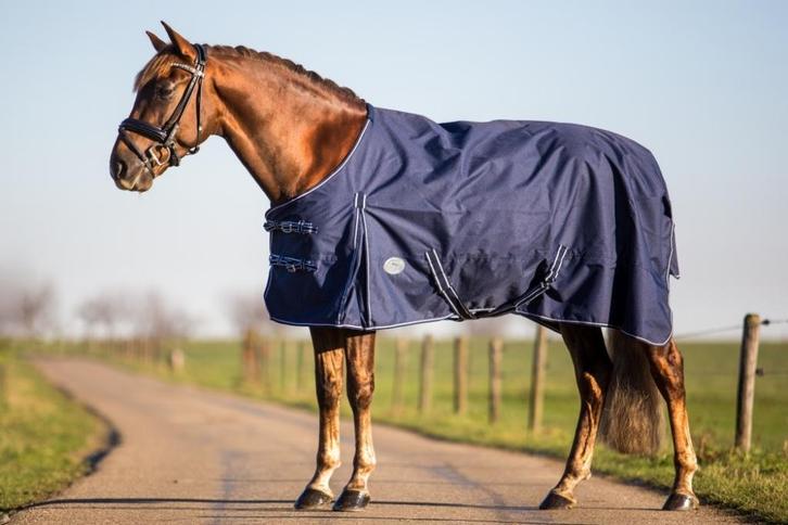 Profi-Rider regendeken blauw fleece gevoerd 175 tm 205 SALE, Dieren en Toebehoren, Paarden en Pony's | Dekens en Dekjes, Nieuw