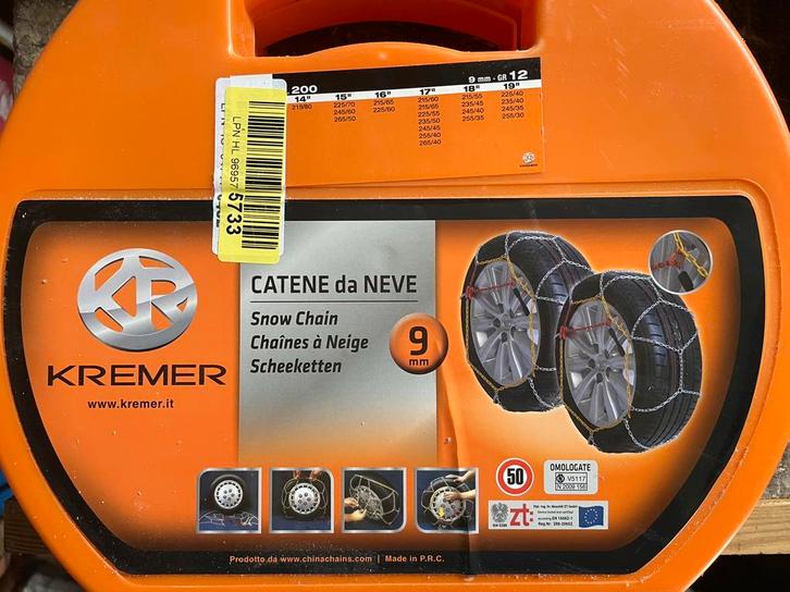 Sneeuwkettingen Kremer 9mm. Gr. 12, Auto diversen, Sneeuwkettingen, Nieuw, Ophalen of Verzenden