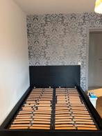 Ikea bedframe - Malm Zwart met lattenbodems, Huis en Inrichting, Ophalen, Zwart, Tweepersoons, 140 cm