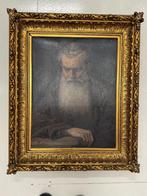 Prachtig olieverfschilderij F.1890 in goudkleurige kader, Ophalen of Verzenden
