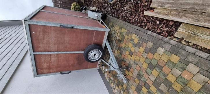 gesloten aanhangwagen goede staat altijd binnen  gestaan, Auto diversen, Aanhangers en Bagagewagens, Zo goed als nieuw, Ophalen