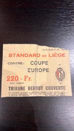Ticket Standard de Liège Coupe d’Europe contre ???, Affiche, Image ou Autocollant, Utilisé