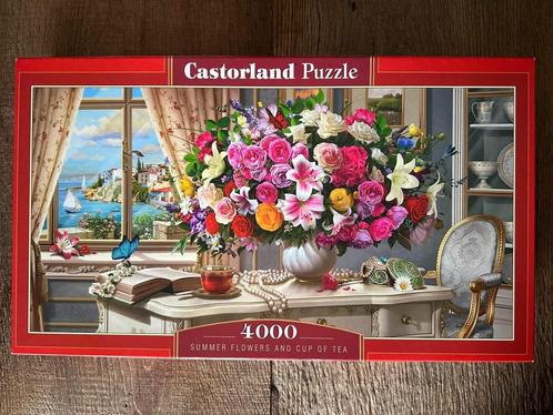 Castorland puzzel 4000 stukjes - Summer flowers, Hobby en Vrije tijd, Denksport en Puzzels, Zo goed als nieuw, Legpuzzel, Meer dan 1500 stukjes