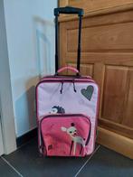 Kinderkoffer trolley roze hert, 30 cm ou plus, Moins de 35 cm, Comme neuf, Enlèvement