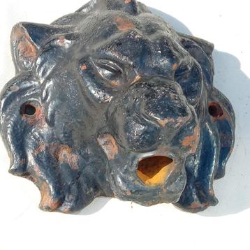 Rare tête de lion antique en fonte pour fontaine, Enlèvement ou Envoi, Comme neuf, Fonte, Fontaine