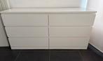 Commode MALM blanche IKEA avec 6 tiroirs, Huis en Inrichting, Kasten | Ladekasten, Ophalen, Gebruikt