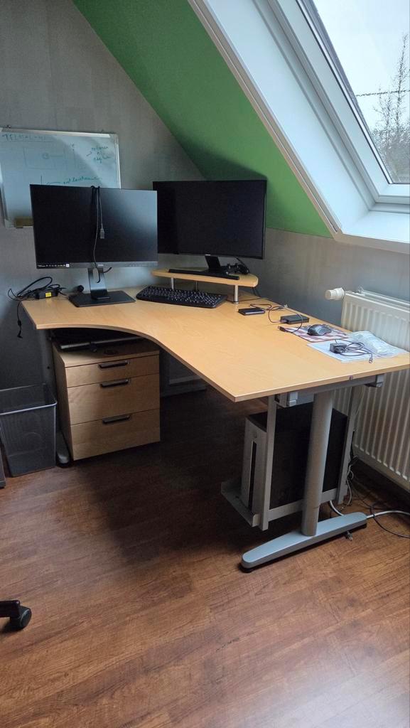 Bureau met ladeblok, Huis en Inrichting, Bureaus, Bureau, Ophalen