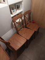 Chaises, Maison & Meubles, Chaises, Trois, Brun, Enlèvement, Utilisé