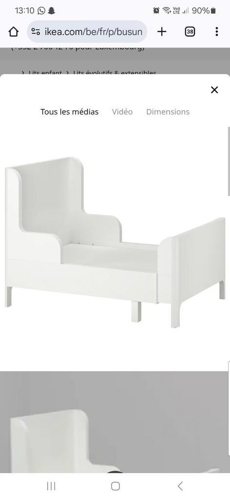 IKEA BUSUNGE-bed, Kinderen en Baby's, Kinderkamer | Bedden, Zo goed als nieuw, Ophalen