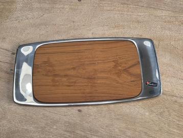 Vintage kaasplank hout - inox ca. 1950 beschikbaar voor biedingen