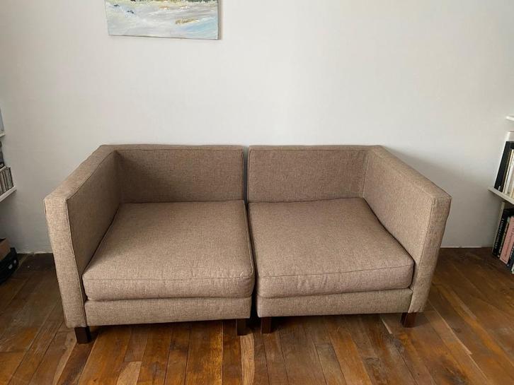 Sofa modulaire 2/3 zits bekleed met stof, Huis en Inrichting, Zetels | Zetels, Zo goed als nieuw, Hoekbank, Overige maten, 150 tot 200 cm