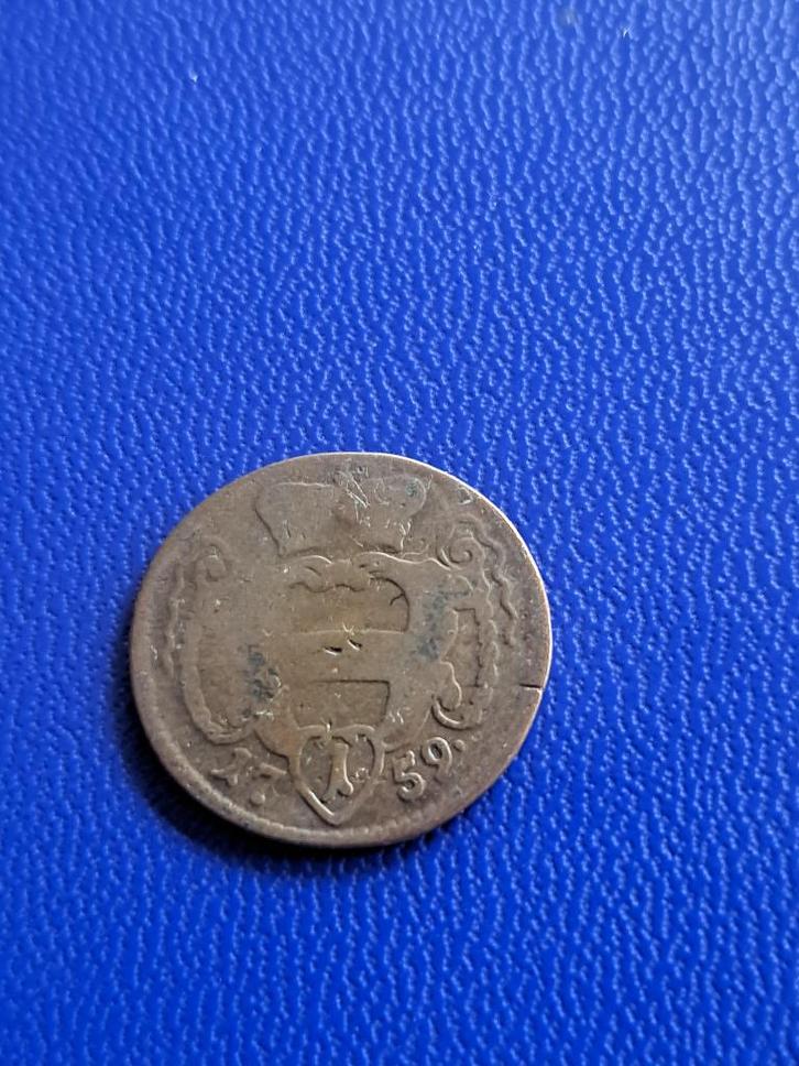 1759 Oostenrijk 1 kreuzer in brons Maria Theresia, Postzegels en Munten, Munten | Europa | Niet-Euromunten, Losse munt, Oostenrijk