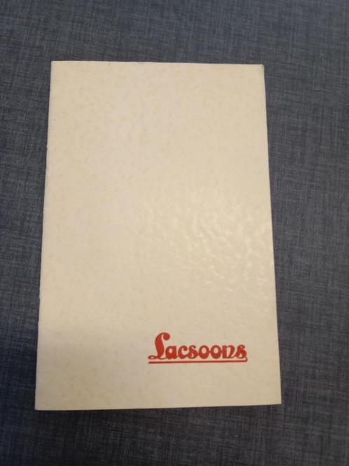 Oude folder Lacsoons, Verzamelen, Tijdschriften, Kranten en Knipsels, Tijdschrift, 1940 tot 1960, Ophalen of Verzenden