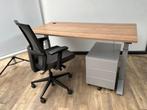 Tweedehands zit sta bureau aluminium, Huis en Inrichting, Bureaus, Ophalen, Elektrisch, Bureau