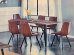 Tafel + 6 stoelen Goede prijs, Ophalen, Zwart