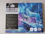Crystal Art Kit wolves & Northern lights 40 op  50 cm, Hobby en Vrije tijd, Nieuw, Overige typen, Ophalen of Verzenden