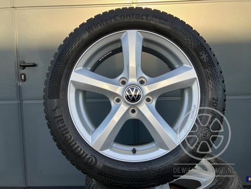 NIEUW VW Golf & Caddy Velgen + Conti Winterbanden 5x112 Wint, Auto-onderdelen, Banden en Velgen, Banden en Velgen, Winterbanden