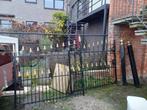 Smeedijzeren poort, Tuin en Terras, Ophalen, Gebruikt, 100 tot 150 cm, IJzer