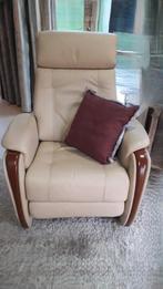 lederen ligzetel, Huis en Inrichting, Fauteuils, Ophalen, Zo goed als nieuw, 50 tot 75 cm, Leer