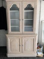 Eiken vitrinekast met verlichting te koop, Huis en Inrichting, Kasten | Vitrinekasten, Ophalen, 100 tot 150 cm, 200 cm of meer