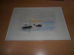 Schilderij bootjes op water aquarel, Ophalen