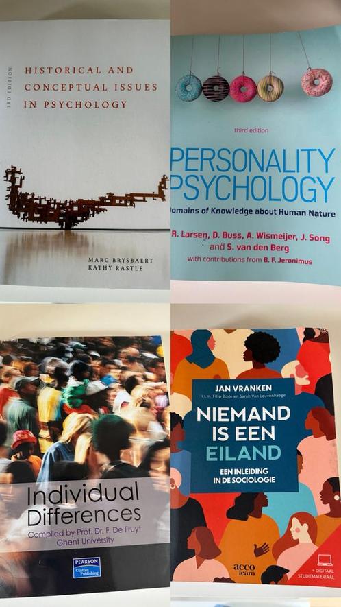 Handboeken psychologie UGent 1e bachelor, Boeken, Studieboeken en Cursussen, Zo goed als nieuw, Ophalen