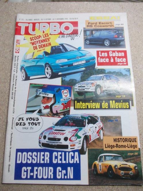 TURBO N 221 CELICA GT VIER FORD ESCORT RS COSWORTH 1994, Boeken, Auto's | Folders en Tijdschriften, Gelezen, Ford, Ophalen of Verzenden