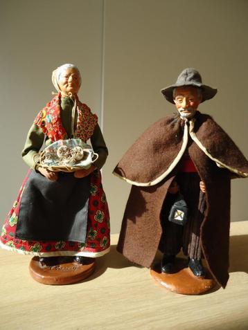 ambachtelijk SANTON poppen terracotta herder boerin PROVENCE beschikbaar voor biedingen
