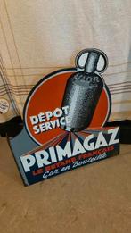 Emaille reclamepaneel depot service Primagaz, Ophalen of Verzenden, Zo goed als nieuw, Reclamebord