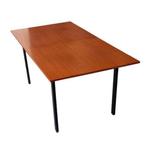 Vintage uitschuifbare eettafel van teakhout en metaal uit de, Ophalen, Zo goed als nieuw