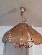 Vintage retro luster kroonluchter hanglamp verlichting glas, Ophalen of Verzenden, Gebruikt
