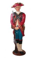 Soldat anglais en manteau rouge 198 cm - statue de soldat