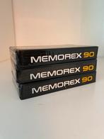 Memorex 90 - MRXI (3 verzegelde tapes), Cd's en Dvd's, Cassettebandjes, 2 t/m 25 bandjes, Onbespeeld, Nieuw in verpakking