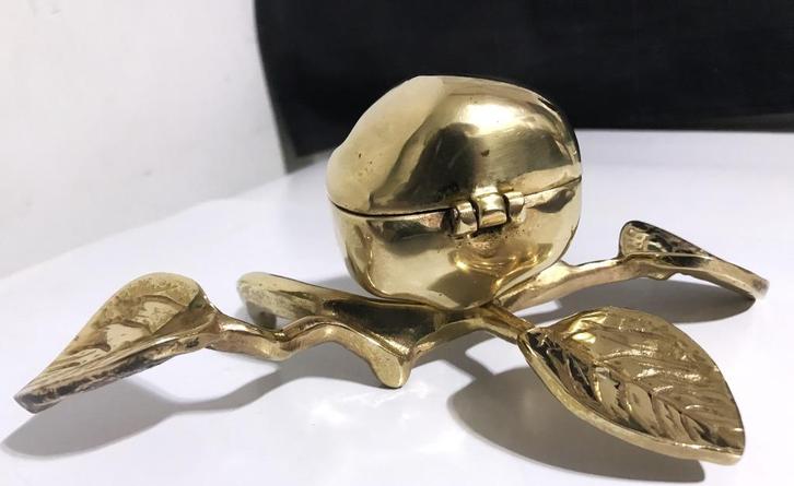 Juwelen Kistje Brons Art Nouveau Appel Snuisterij✨😍💑🎁👌, Antiek en Kunst, Antiek | Brons en Koper, Brons, Ophalen of Verzenden