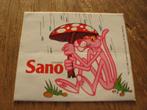 Autocollant au yaourt Sano Panthère rose 1985, Enlèvement ou Envoi, Autres personnages, Neuf, Image, Affiche ou Autocollant